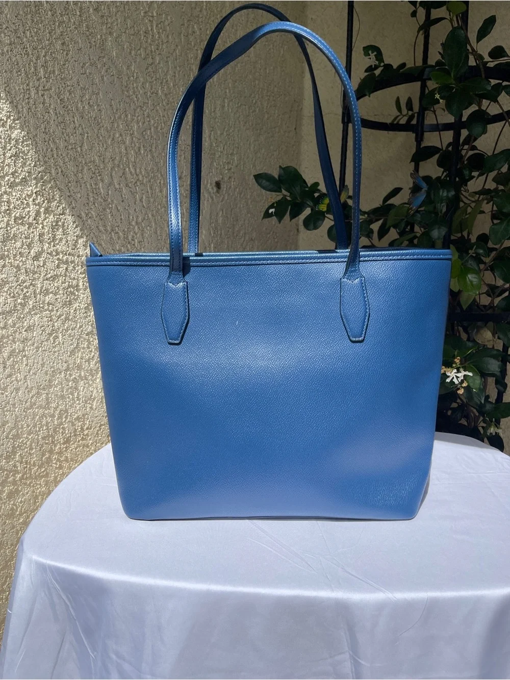kate spade Blue Leather Tote with Top Handles